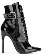Danielle Guizio Lace-up Ankle Boots - Black