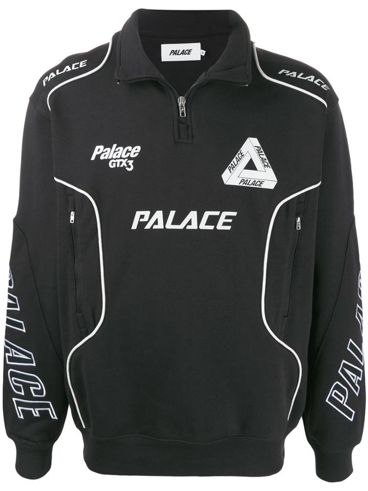 Palace Graphic Print Racer Sweatshirt - Black