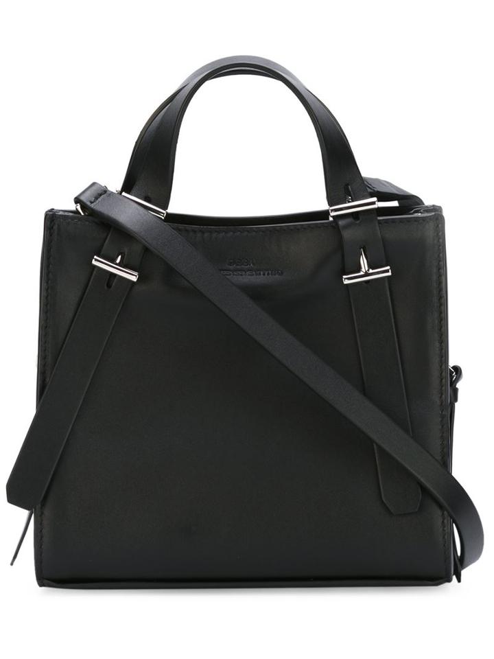 Desa 1972 Small Embossed Logo Tote, Women's, Black