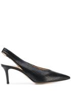 Leqarant Lupin Textured Leather Pumps - Black