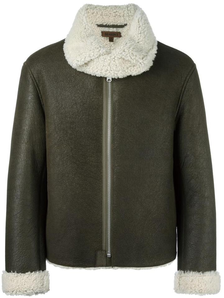 Yeezy Shearling Coat, Adult Unisex, Size: Small, Green, Sheep Skin/shearling/lamb Skin