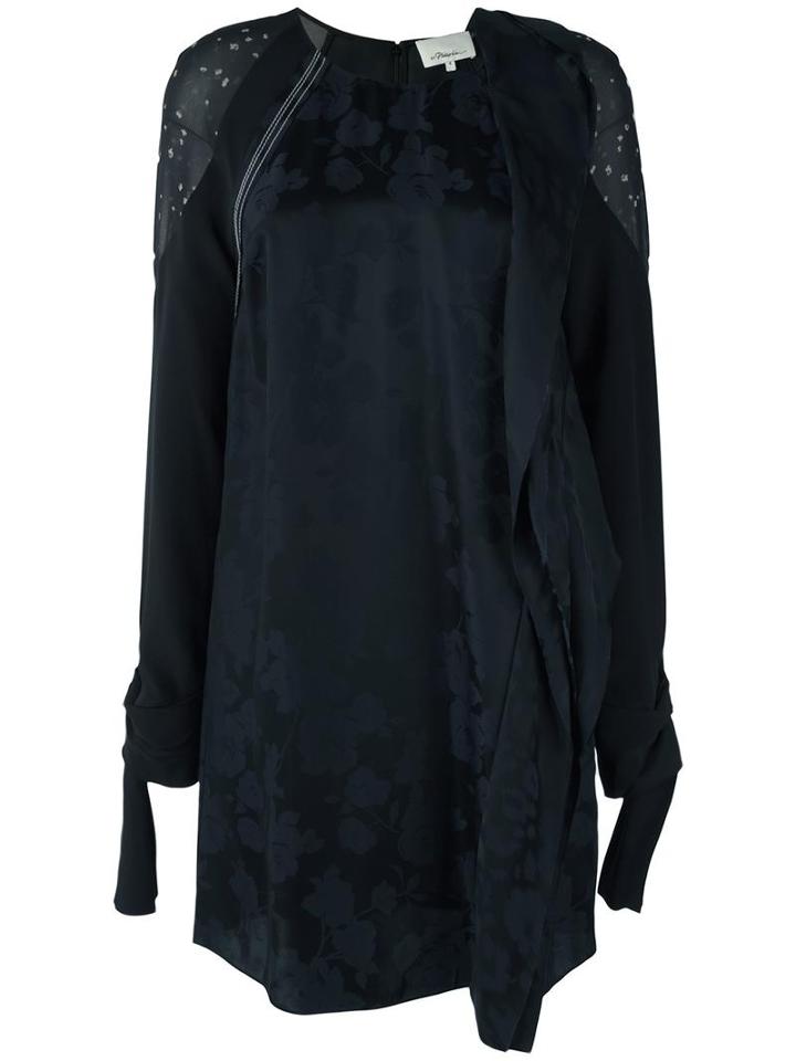 3.1 Phillip Lim Floral Jacquard Dress, Women's, Size: 2, Black, Acetate/viscose/silk