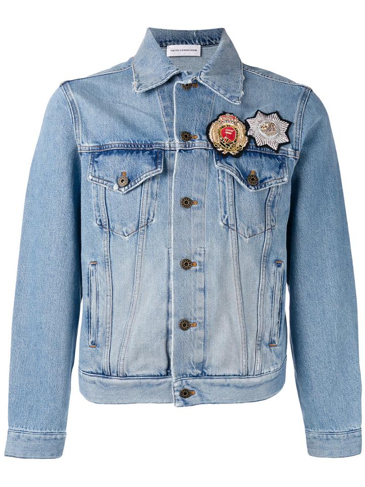 Faith Connexion Paris Denim Jacket, Men's, Size: Small, Blue, Cotton