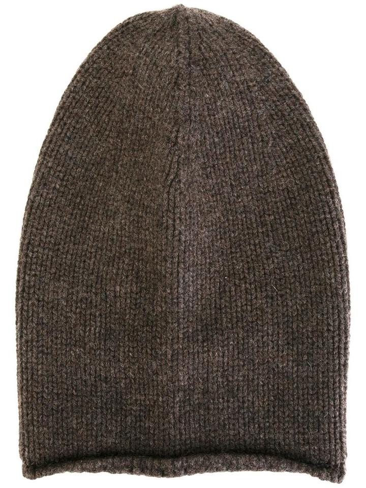 Long Knitted Beanie, Adult Unisex, Brown, Cashmere/wool, Kristensen Du Nord