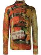 Etro Roll Neck Printed Jumper - Orange