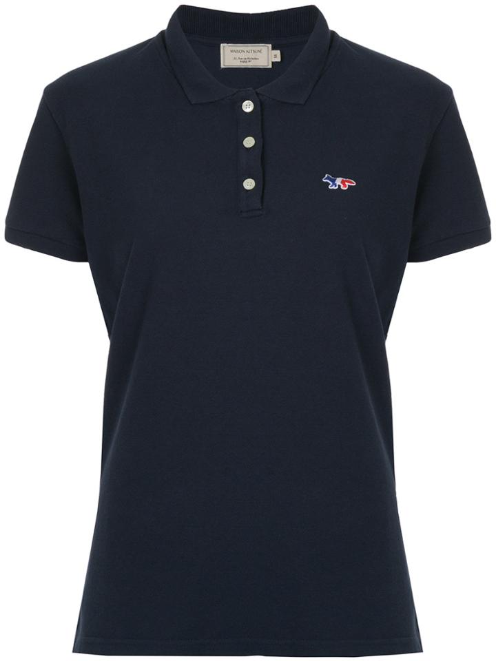 Maison Kitsuné Logo Patch Polo Shirt - Blue