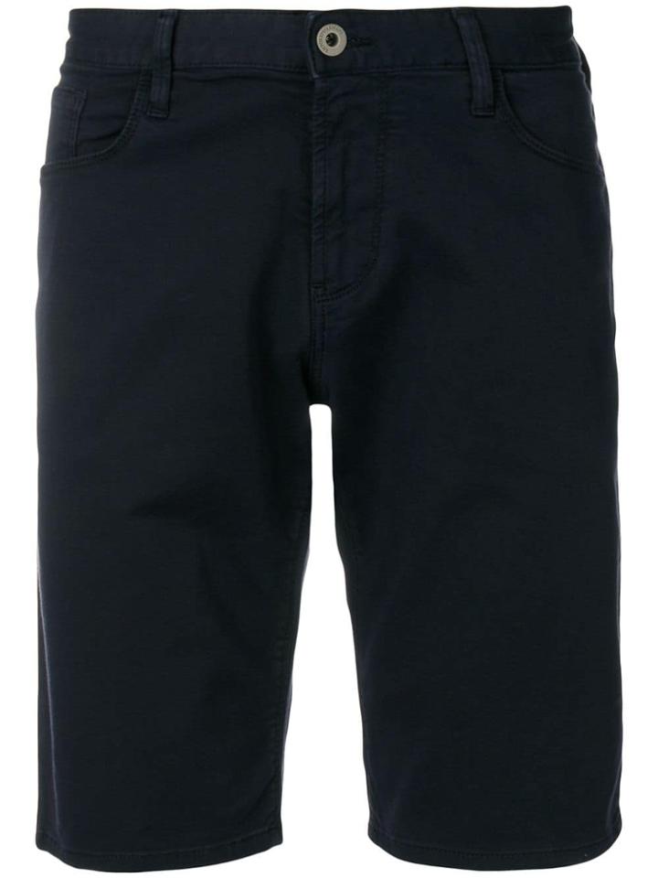 Emporio Armani Tailored Casual Shorts - Blue