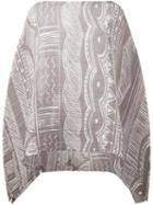 Pleats Please By Issey Miyake 'painted Pottery Madame' Poncho