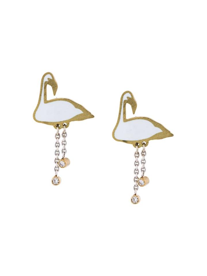 Marc Alary Micro Flamingo Diamond Earrings