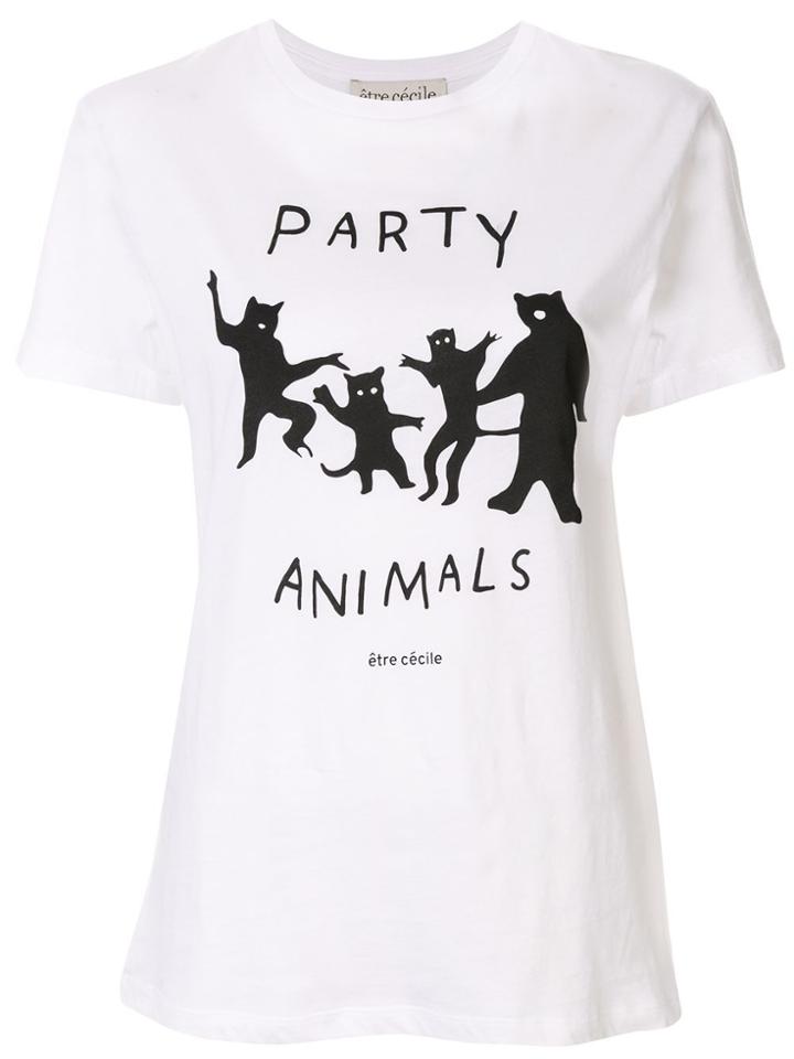 Être Cécile Party Animals T-shirt - White