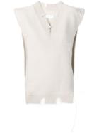 Maison Margiela Off White Sleeveless Sweater - Neutrals