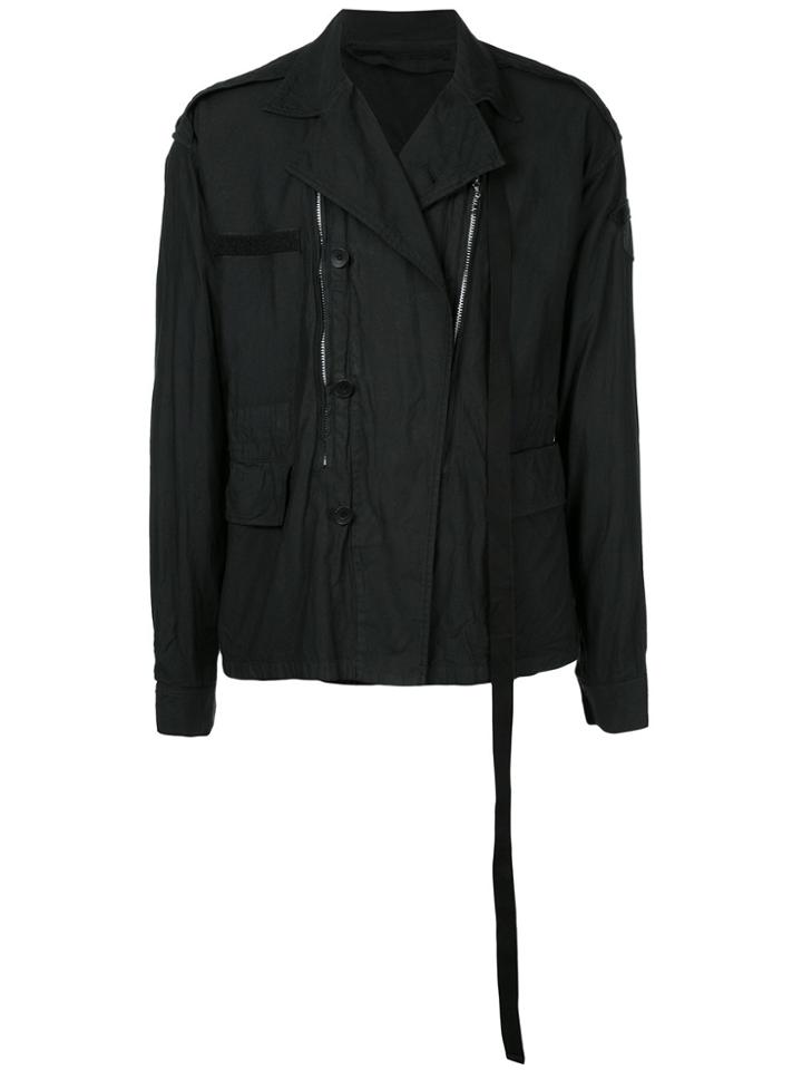 Julius Zip-detail Jacket - Black