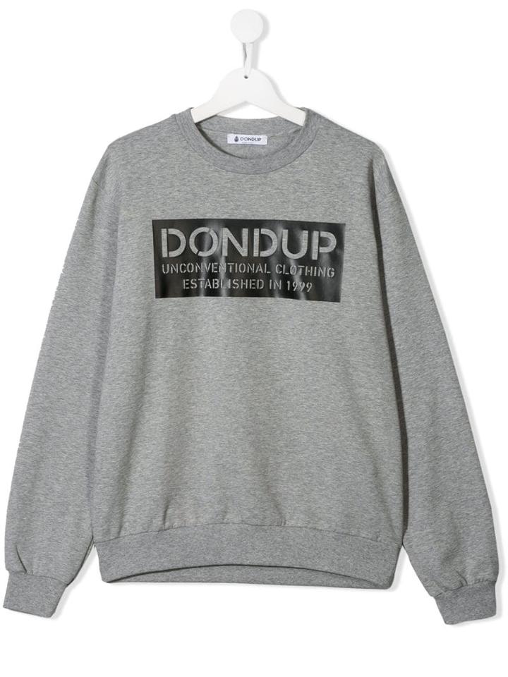 Dondup Kids Logo Print Sweatshirt - Grey