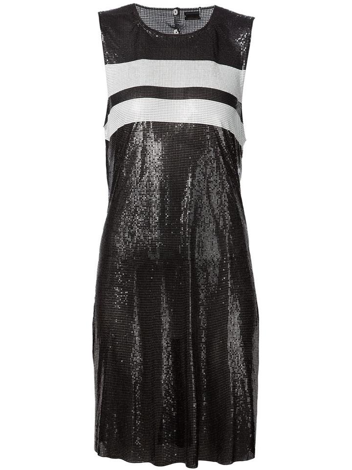 Paco Rabanne Chainmail Mini Dress, Women's, Size: 36, Black, Aluminium