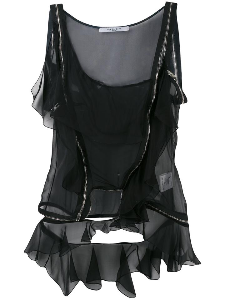 Givenchy - One Shoulder Top - Women - Silk - 38, Black, Silk