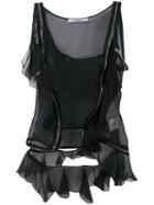 Givenchy - One Shoulder Top - Women - Silk - 38, Black, Silk