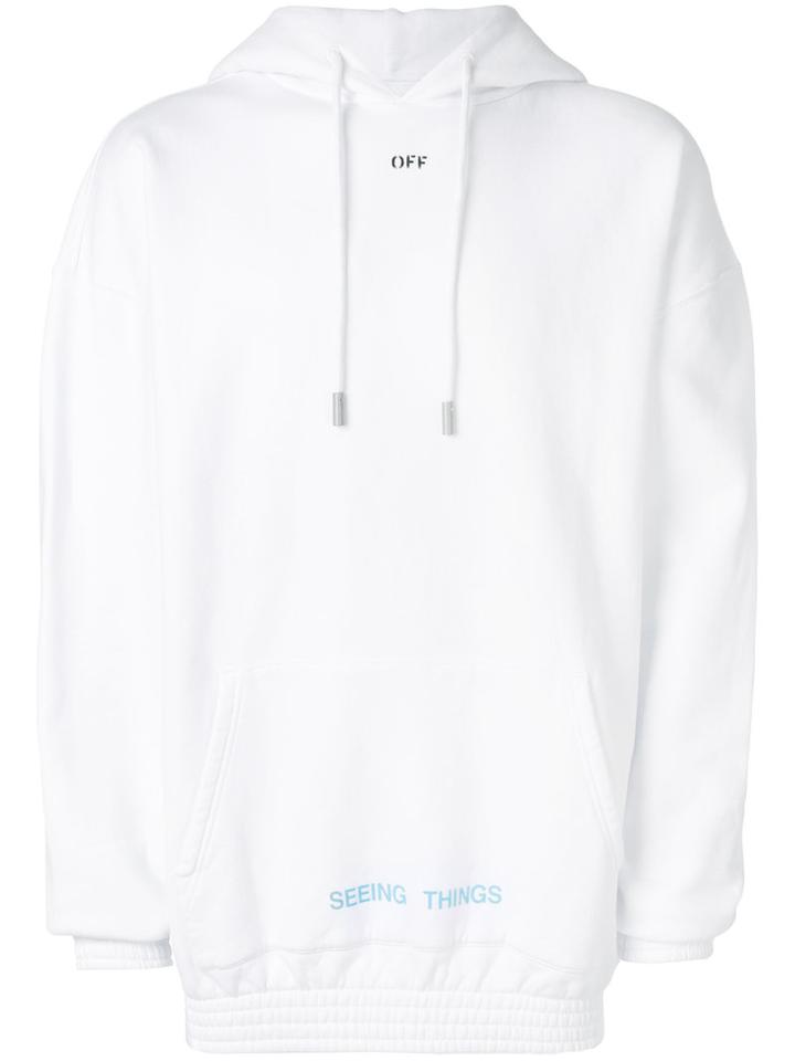 Off-white - Printed Hoodie - Men - Cotton - M, White, Cotton