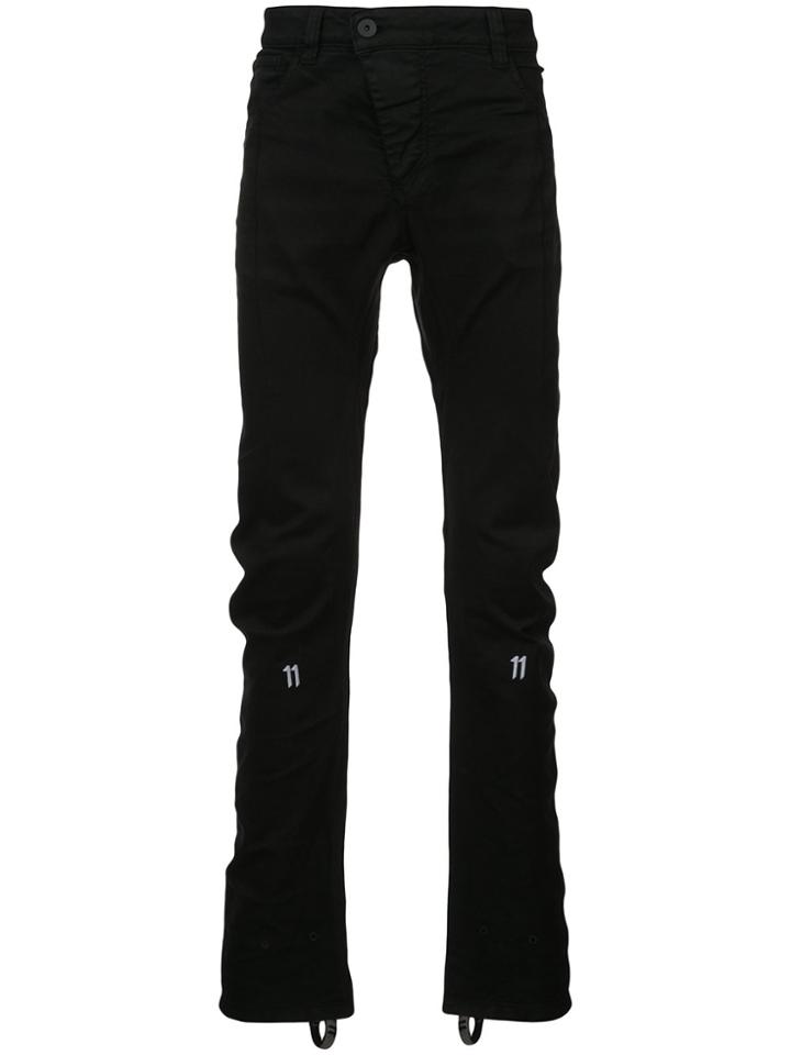 11 By Boris Bidjan Saberi Bootcut Jeans With Embroidery Detailing -
