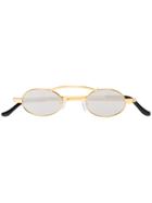 Roberi & Fraud Gold Doris Oval Sunglasses - Metallic