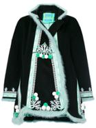 Yuliya Magdych Hutsil Embroidered Coat - Black