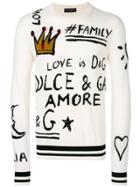 Dolce & Gabbana Logo Print Jumper - White