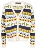 The Elder Statesman Zaza Cashmere Cardigan - White
