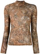 Nanushka Snake Print Jumper - Brown