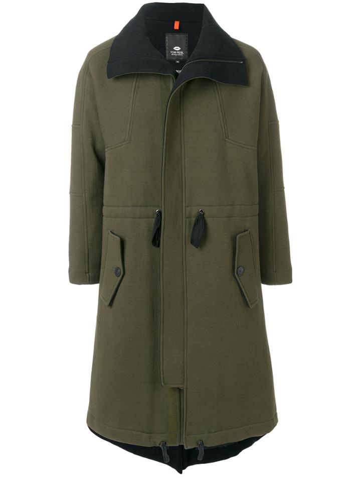 Tom Rebl Drawstring Waist Coat - Green