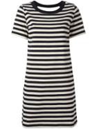 Moncler Striped Open Back Dress, Women's, Size: Medium, Blue, Cotton/polyamide