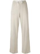 Majestic Filatures - Wide Leg Track Pants - Women - Linen/flax - Iii, Nude/neutrals, Linen/flax