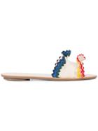 Loeffler Randall Rainbow Ruffle Flip Flops - Neutrals