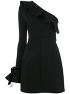 Philosophy Di Lorenzo Serafini Single Longsleeve Ruffled Dress - Black