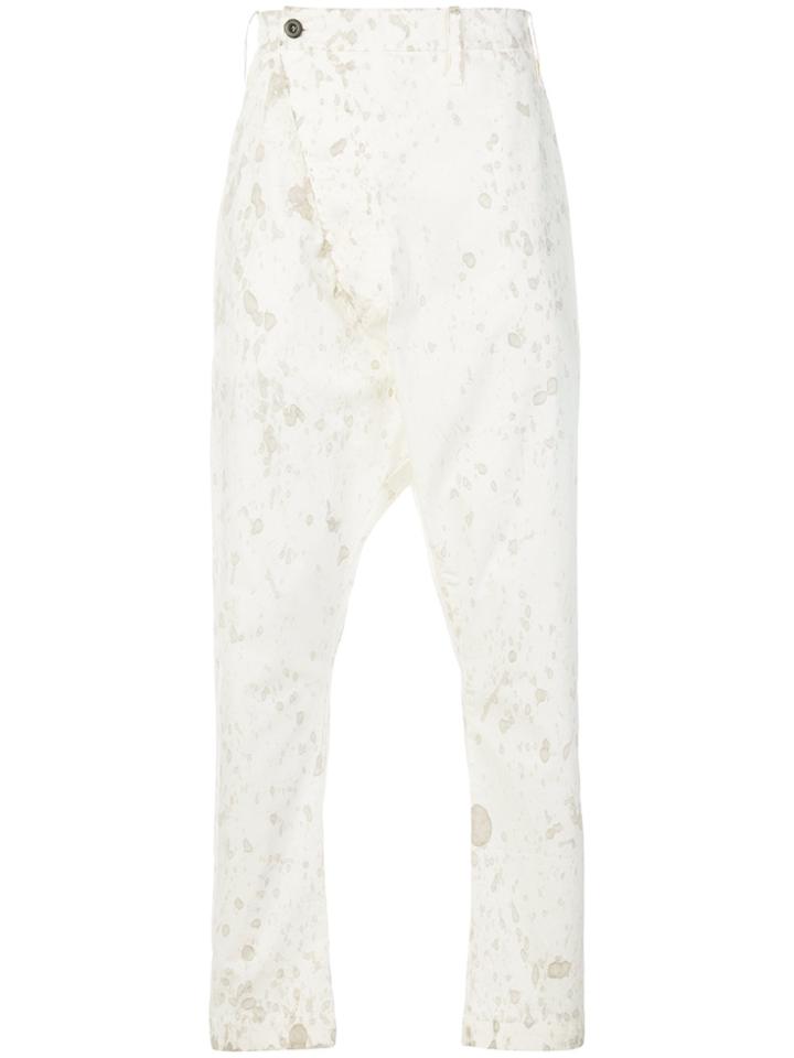 Lost & Found Rooms Splatter Pattern Trousers - White