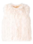 Yves Salomon Feathered Vest - White