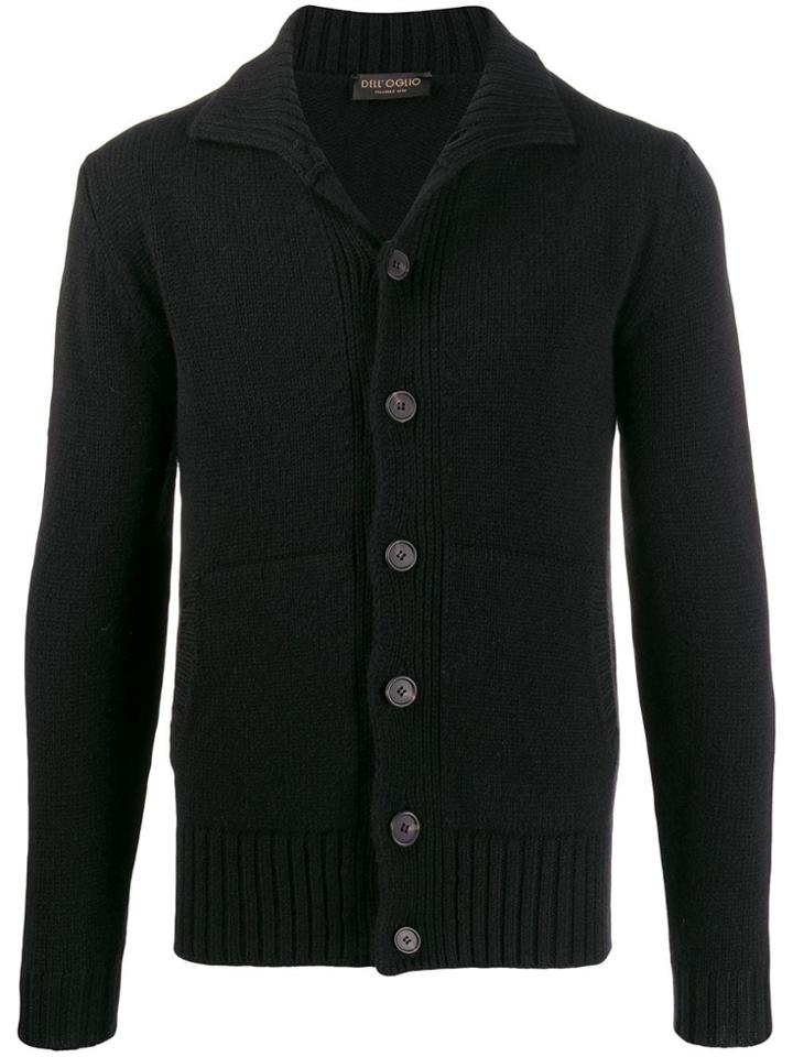 Dell'oglio Open Collar Cardigan - Black