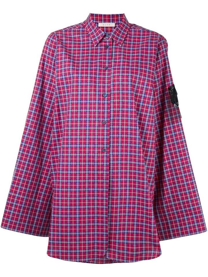 Alyx Plaid Oversized Shirt, Women's, Size: Small, Red, Cotton
