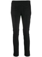 Courrèges Cropped Skinny-fit Trousers - Black