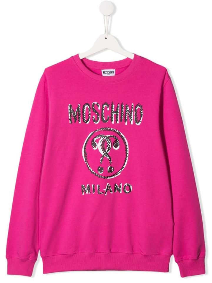 Moschino Kids Teen Scribble Print Sweatshirt - Pink