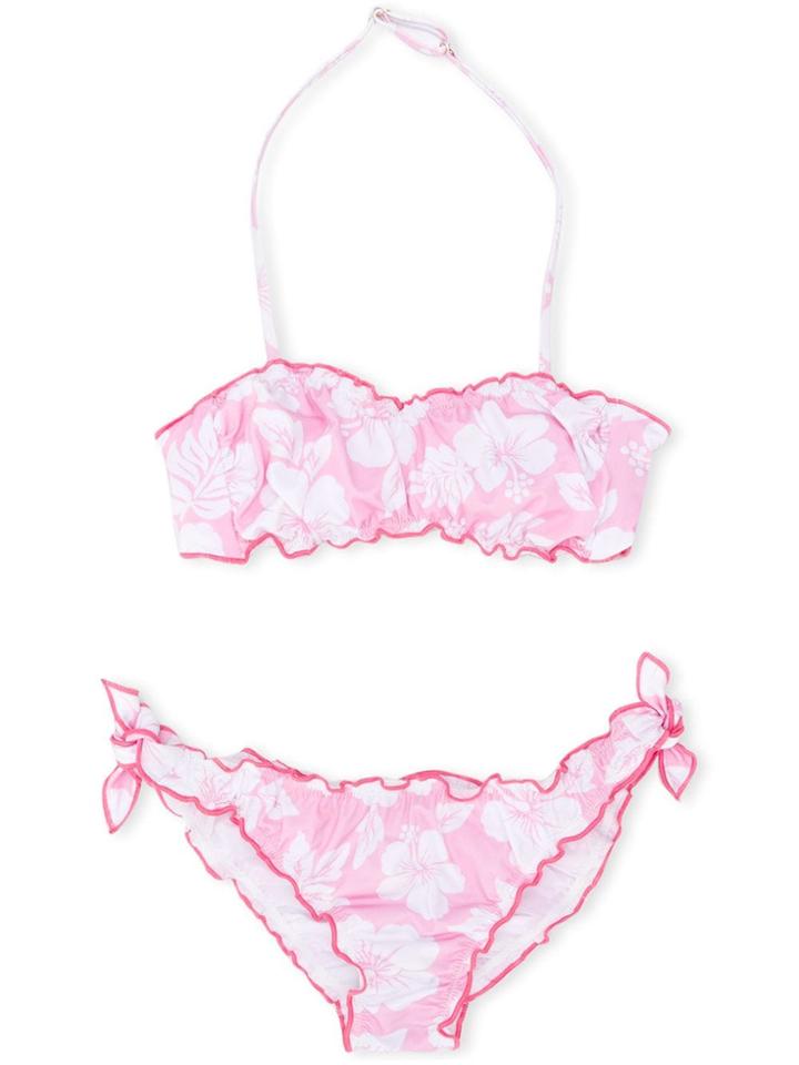 Mc2 Saint Barth Kids Teen Floral Bikini Set - Pink