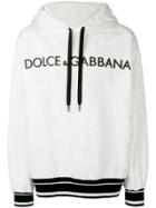 Dolce & Gabbana Contrast Logo Hoodie - White