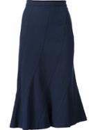 Altuzarra Ruffled Skirt, Women's, Size: 40, Blue, Cotton/spandex/elastane