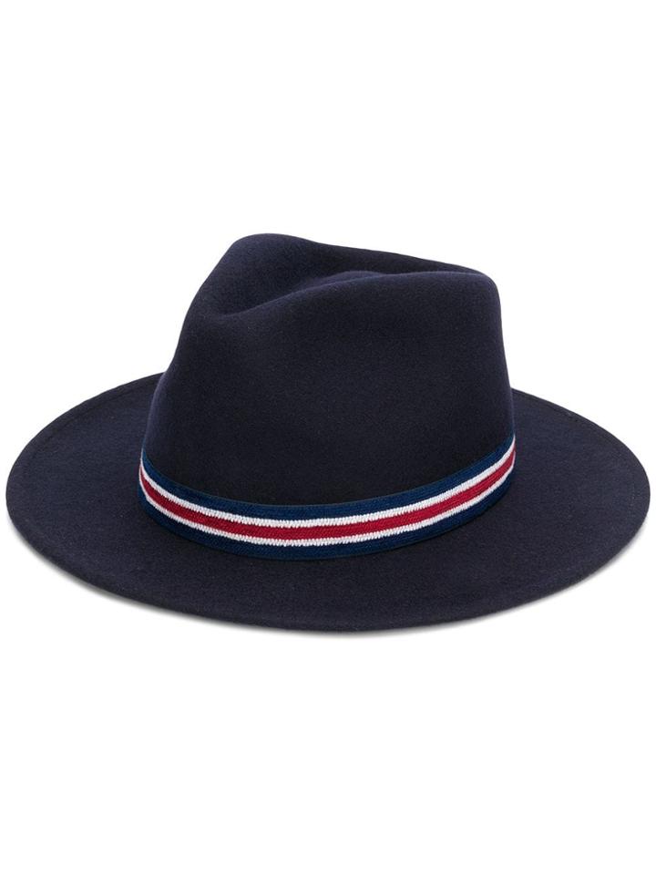 Jacob Cohen Tricolour Trip Fedora - Blue