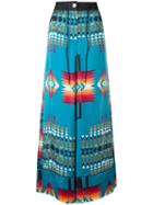 Sacai Navajo-style Knit Palazzo Pants - Blue