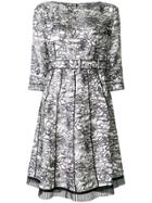 Marc Jacobs Patterned Pleated Dress - White