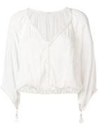 Poupette St Barth Ribbed Blouse - White