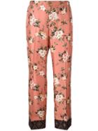 For Restless Sleepers Cropped Floral Print Trousers