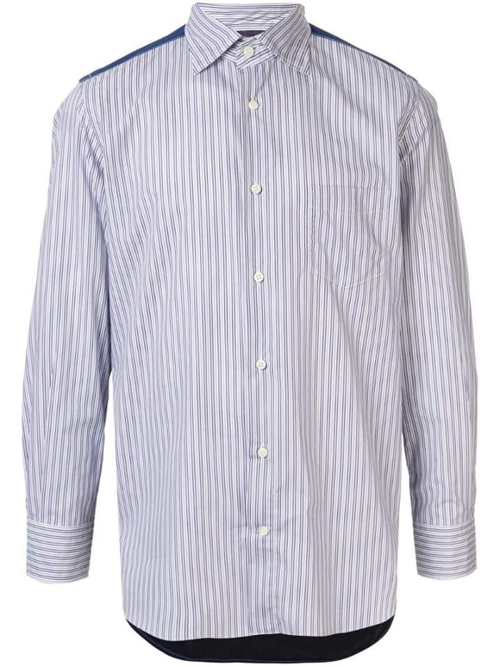 Junya Watanabe Man Patchwork Long Sleeve Shirt - Blue