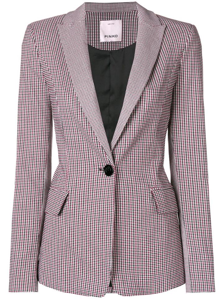 Pinko Signum Checked Blazer - Red