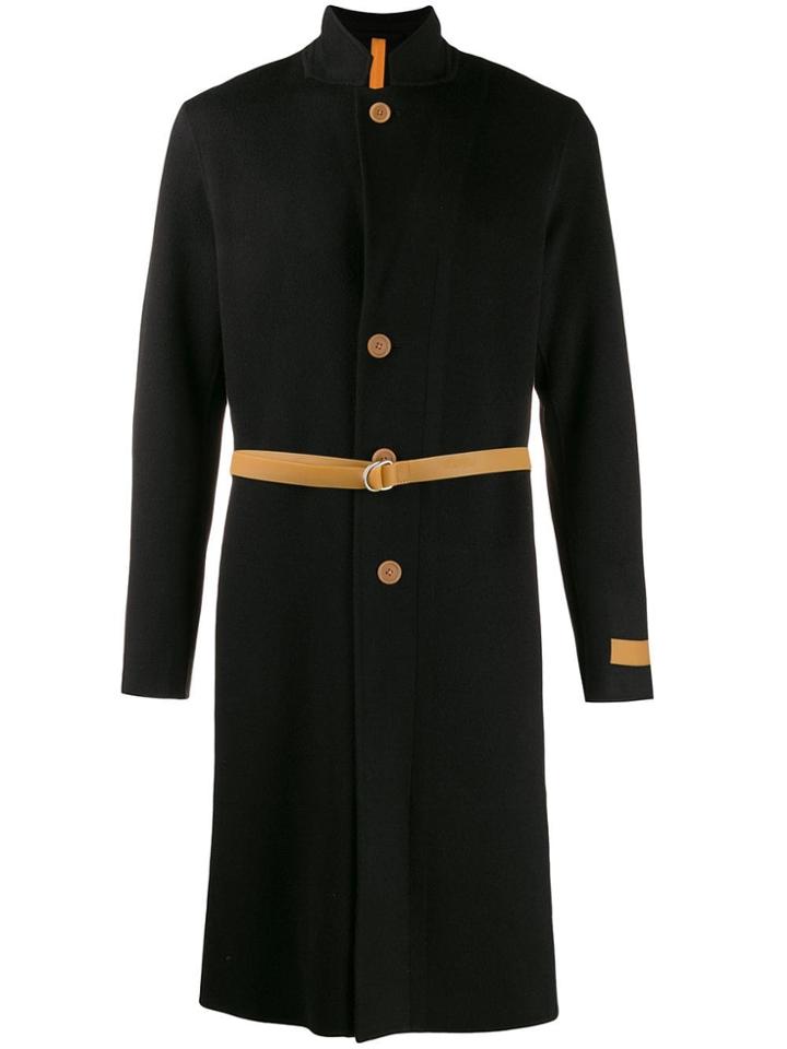Helmut Lang Belted Single-breasted Coat - Black
