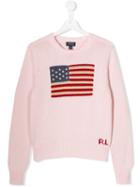 Ralph Lauren Kids Teen American Flag Knit Jumper - Pink